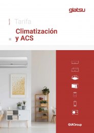 Tarifa GIATSU marzo 2024 Climatización ACS GIAGroup