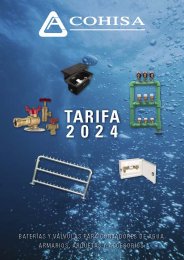Tarifa Cohisa abril 2024 Contadores Accesorios Agua